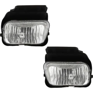 New Set Of 2 Fits For CHEVROLET SILVERADO 2500 2003-2004 Right & Left Side Fog Light Assembly GM2592127, GM2593127